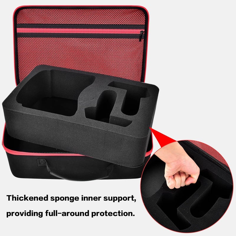 Comecase Hard Carrying Case for Meta Quest 3S/ 3/ for Oculus Quest 2 Official Original/Elite Strap VR Headset and Controller Accessories,Portable Travel Storage Bag for Home, Outdoor - Red Zipper - Image 5